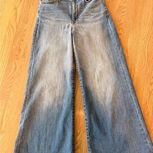 Frame Palazzo Denim Light Blue Flare Jeans